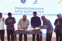 BPOM Ri dan BGN melakukan MoU terkait program makan bergizi gratis Kamis, (23/1) di Jakarta. (Foto: sbw/Sehatcantik.id)