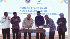 BPOM Ri dan BGN melakukan MoU terkait program makan bergizi gratis Kamis, (23/1) di Jakarta. (Foto: sbw/Sehatcantik.id)