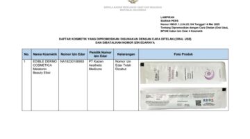 Kosmetik oral yang dicabut izin edarnya oleh BPOM. (<em>Foto: BPOM</em>)