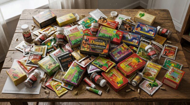BPOM resmi membatalkan izin edar EXIE, YUBOKKI, dan DURAMAX karena terbukti mengandung pyrimidenafil, bahan kimia obat ilegal jenis baru yang berbahaya bagi kesehatan. (Foto: Sehatcantik.id)