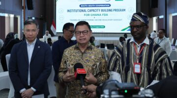 BPOM RI memanfaatkan status rujukan WHO dan skema South-South Cooperation untuk memperkuat regulasi FDA Ghana sekaligus membuka pintu ekspor vaksin Indonesia ke pasar Afrika. (Foto: Dok. BPOM RI)